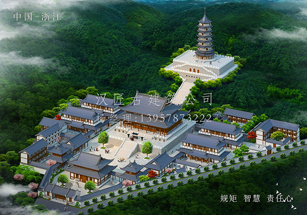 古韻今風——[古建筑設計公司名稱]佛教寺廟建筑設計